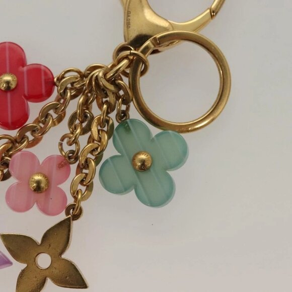 LOUIS VUITTON Porte Cles Pop Flower Charm Metal Multicolor M66144 LV Auth BA3797 - Picture 9 of 11